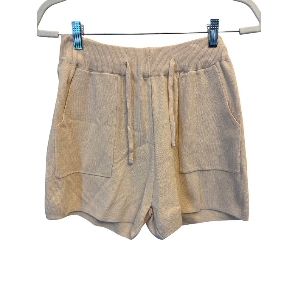 Leela and Lavender Lounge Shorts Size Small Pull On Ribbed Waist Drawstring NEW